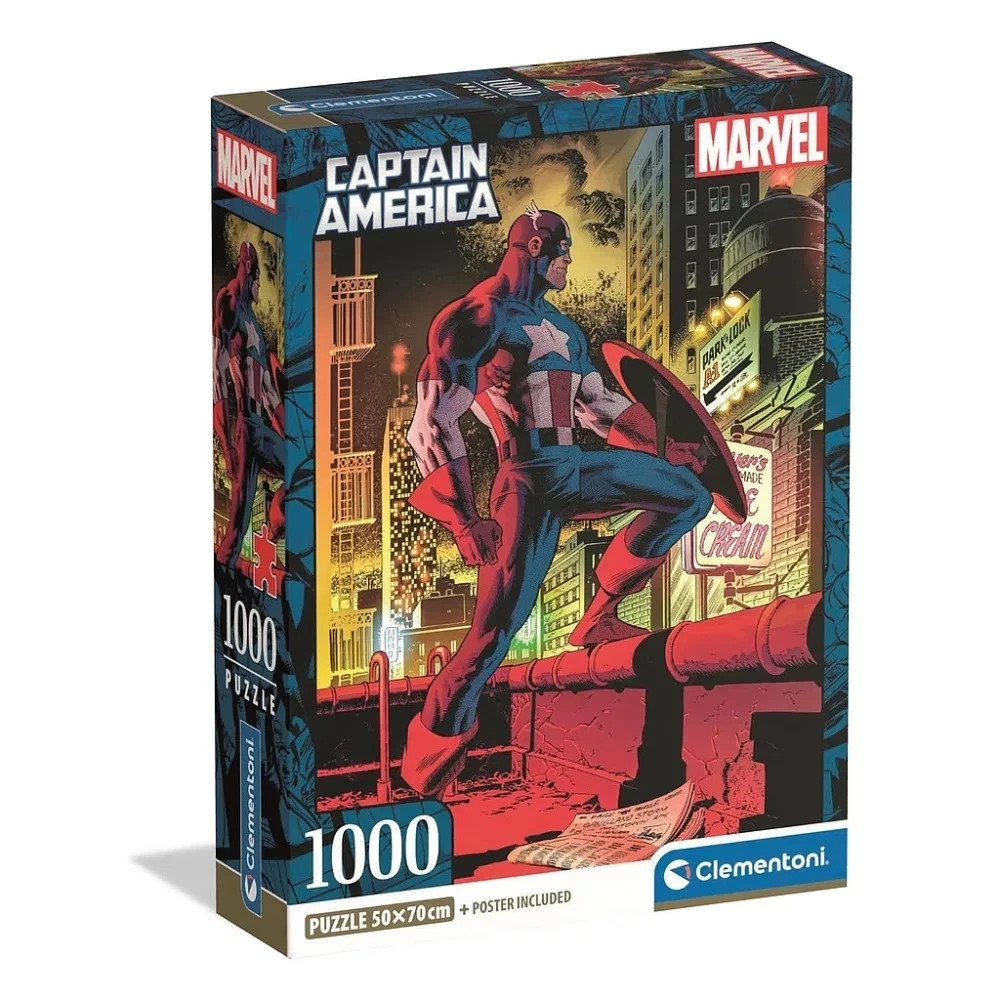 Clementoni Mehrfarbig Puzzle 1000 Compact Captain America (1000 Teile) - Bild 2