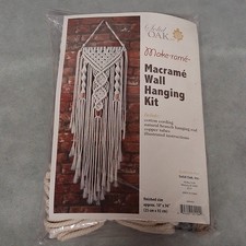 Macrame Wall Hanger Kit Cotton Twist Diamonds Copper New In Pkg Solid Oak Inc