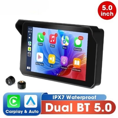 Dual Bluetooth Carplay GPS Display IP67 Unterstützung Helm Intercom Moto 