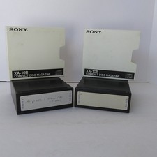 Sony XA-10B Compact Disc Magazine Lot of 2 w/ Original Storage Boxes