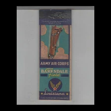 Matchbook Cover United States Army Air Corps Barksdale Field, LA