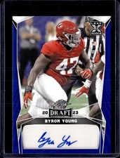 2023 Leaf Draft #BA-BY3 Byron Young Autographs Blue
