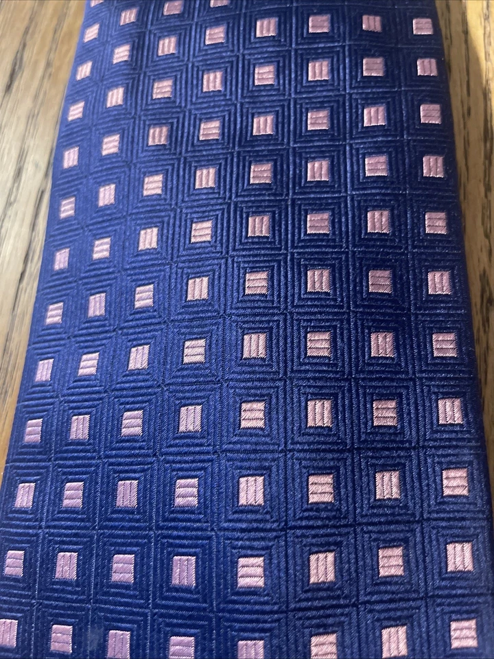 Corbata de seda tejida geométrica Paul Smith usada en excelente estado de diseñador hecha en Italia Foto 3 de 4