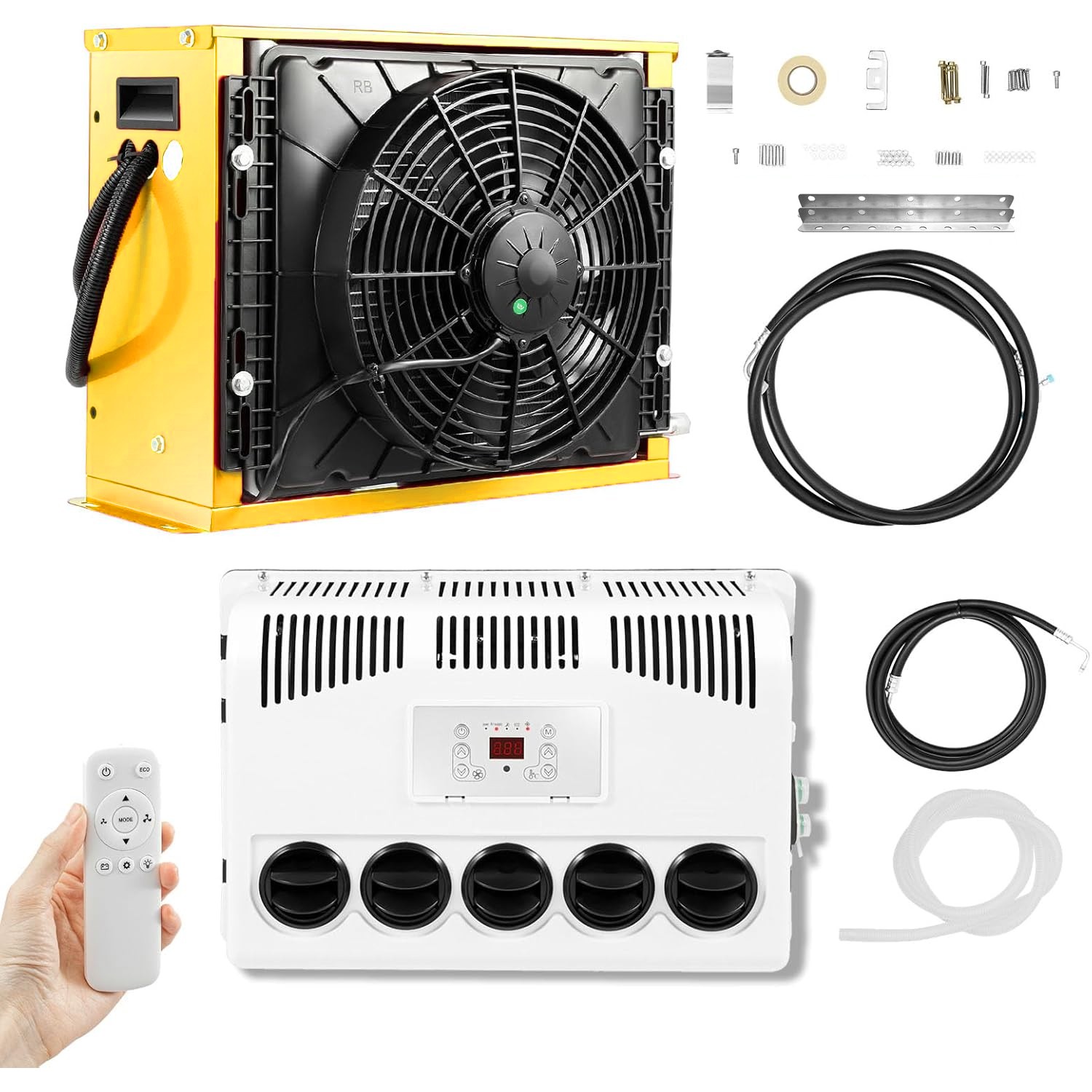 12V 11000BTU Car Hanging Air Conditioner A/C Kit For Car Truck Vehicle Universal