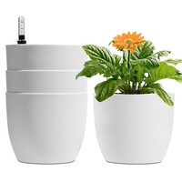 SelbstbewäSsernd Blumentopf 15Cm 4Er Set Mit Wasseranzeiger