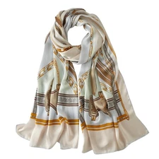 100% Mulberry Silk Long Scarf Large Oblong Headscarf Hair Wraps Shawls