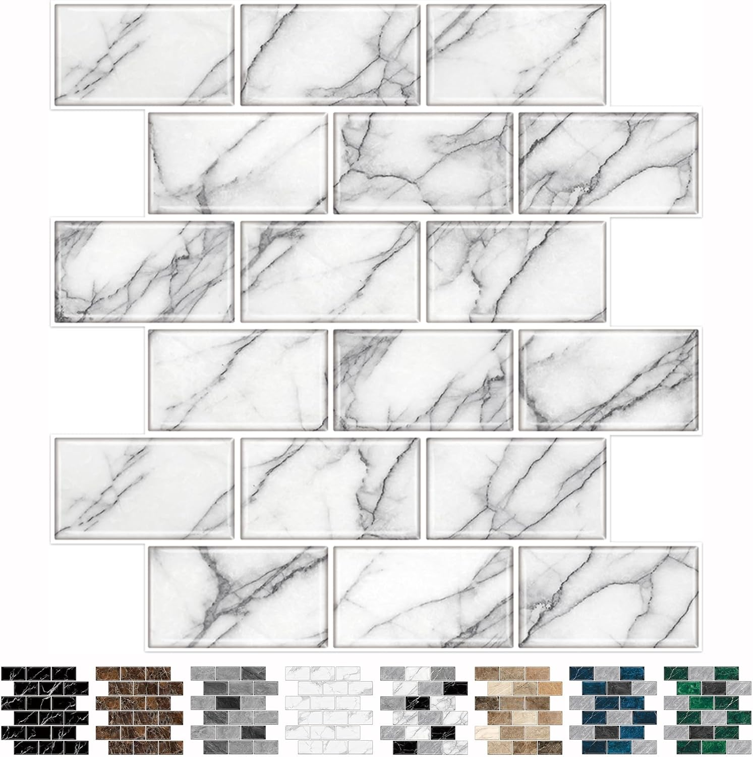 10-Sheet Backsplash Tile for Kitchen Peel and Stick,12