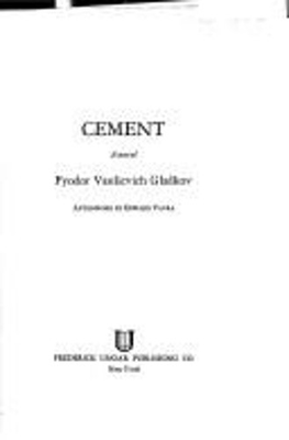 #ad #ad Cement : A Novel Paperback F. V. Gladkov $8.47