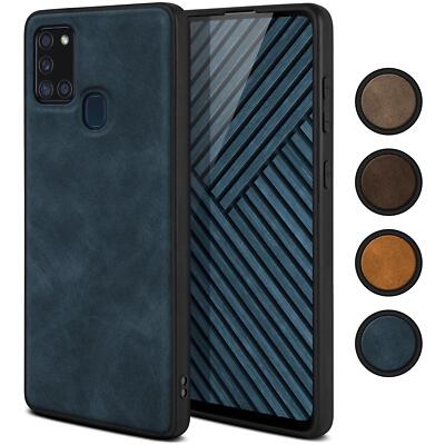 Hülle für Samsung Galaxy A21s Schutz Case Handy Cover Weich Slim PU Lederhülle