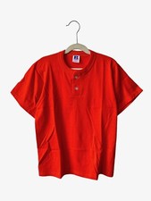 vintage russell athletic henley t-shirt youth size small NOS NWT 90s made in USA