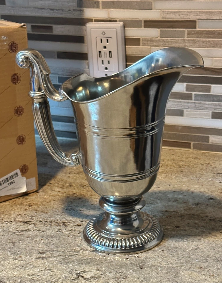 Arte Italica® P2307 Peltro Romano Pitcher, 46 oz., Silver-tone Pewter - ITALY - Image 3 of 4
