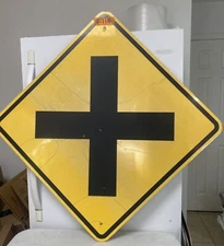 90 Degree Intersection Authentic Street Traffic Sign (30"x30") 4-114