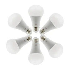 GW Light Bulbs 60W Equivalent, A19 LED Bulbs Warm White 2700K  6 Pack 