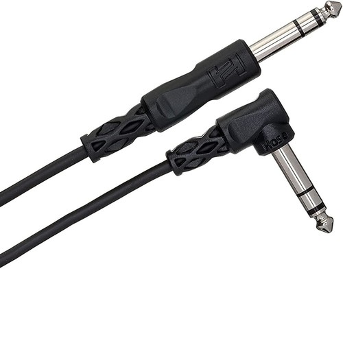2-PACK Hosa CSS-103R Straight - Right Angle 1/4" TRS Balanced Interconnect Cable - Picture 2 of 2