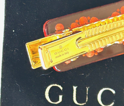 GUCCI HAIR CLIP Pink with White Crystals Dust Pouch Included. | eBay