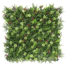 20" Artificial Grass Mats 3D Mixed Plant Wall Hedge Decor For Home Festival #16