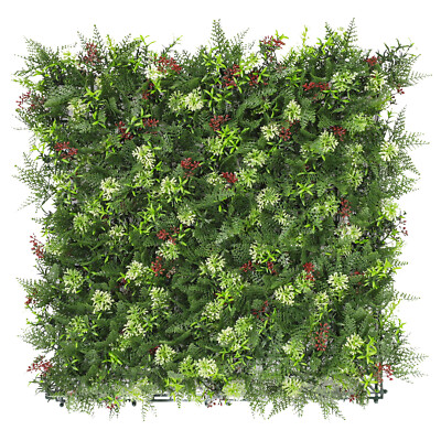 20'' Artificial Grass Mats 3D Mixed Plant Wall Hedge Decor For Home Festival #16