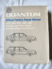 Volkswagen Quantum Official Factory Repair Service Manual 1982 Thru 1986 Wagon Volkswagen Quantum Official Factory Repair Service Manual 1982 Thru 1986 Wagon