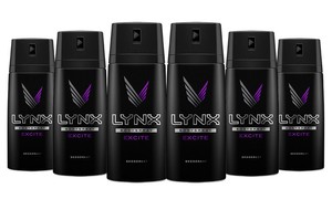 Lynx For Men Body Spray Deodorant 150ml - Pack of 6 - EXCITE