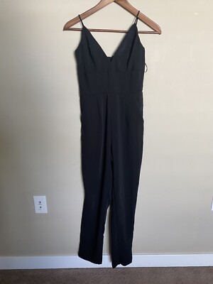 revolve more to come womens black jumpsuit romper black size xs