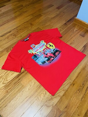 Puma Men's Scuderia Ferrari x Joshua Vides Short Sleeve Shirts Red 623048-02 XXL