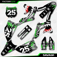 Gray & Green Savage Camo Graphics Kit fits 13-16 Kawasaki KXF250 KXF 250 Decal