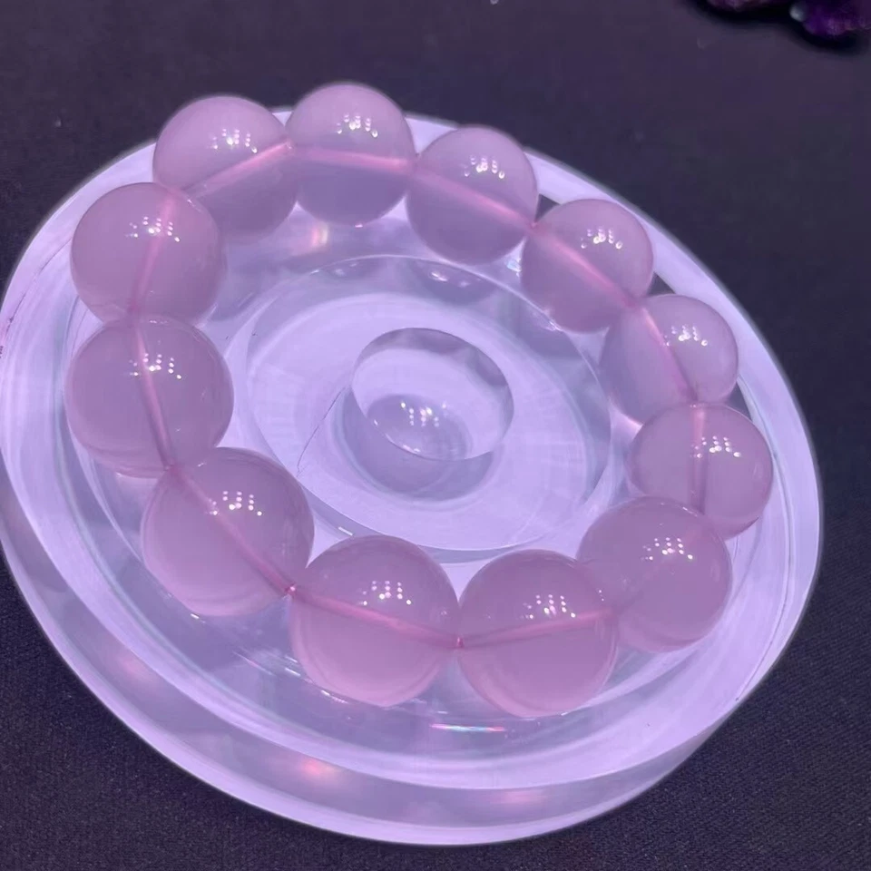 17mm Natural Beautiful Natural Rose Quartz Crystal Big Beads Bracelet - Image 2 of 4