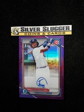 2024 Fernando Cruz 1st Bowman Chrome Auto Purple Refractor /250 #CPA-FC Cubs