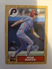 1987 TOPPS VON HAYES #666 NM