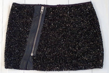 ***STUNNING***ALL SAINTS ELISE SPLIT EMBELLISHED MINI SKIRT, UK12, US8, EU40