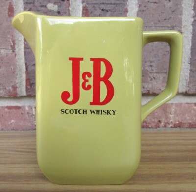 J&B Scotch Whisky England Wade Olive Porcelain Pitcher Decanter  Nice