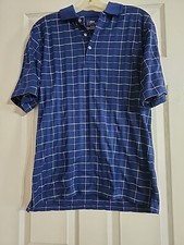 PGA Tour Pro Blue Short Sleeve Golf Polo Shirt Men s Medium M