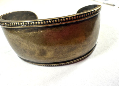 Vintage Bracelet Audrey Schenk Modernist Cuff Wide  Signed Womens