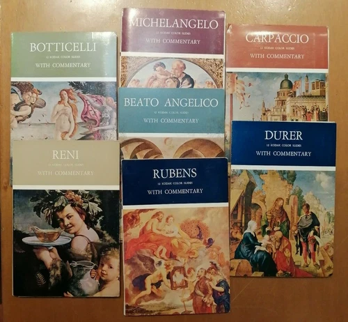 Slides - Color slides "WORLD'S GREAT PAINTINGS" Michelangelo, Botticelli ..
