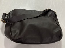 Luxury Stefano Serapian Heavy Brown Leather Tote Purse.