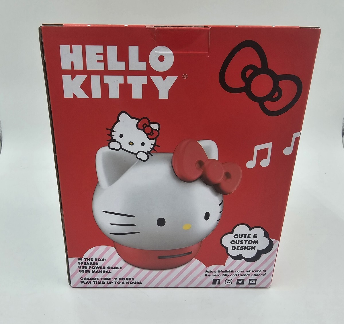 Hello Kitty® Bluetooth® Wireless Speaker - Red - Rechargable And