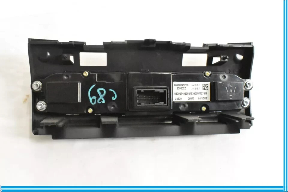 14-17 Maserati Ghibli Center HVAC Heater AC A/C Climate Control Switch Panel OEM