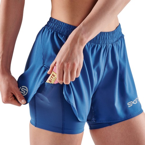 SKINS Compression Series-3 Women's Superpose Shorts Marine Blue S New with Tags - Picture 3 of 13