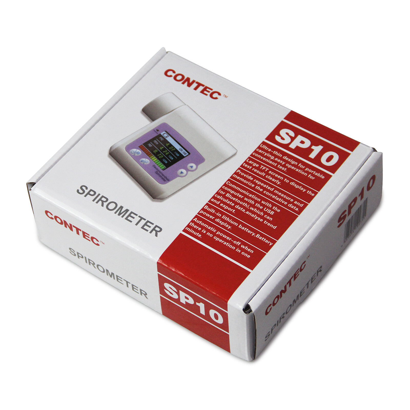 Contec SP10 Digital Spirometer Lung Breathing Diagnostic Spirometry