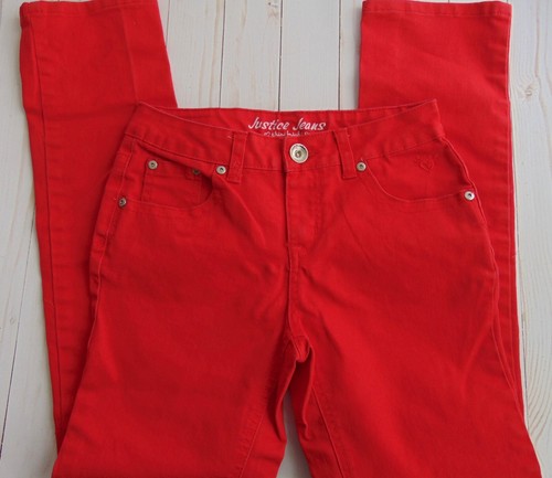 Justice Jeans Girls Size 12R Color Red Simply Low Cotton Blend - Picture 15 of 24