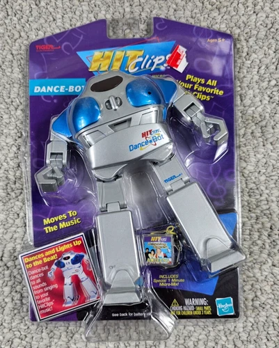 New NOS 2001 Tiger Hit Clips Dance Bot with Micro Mix Item No. 59438 Silver