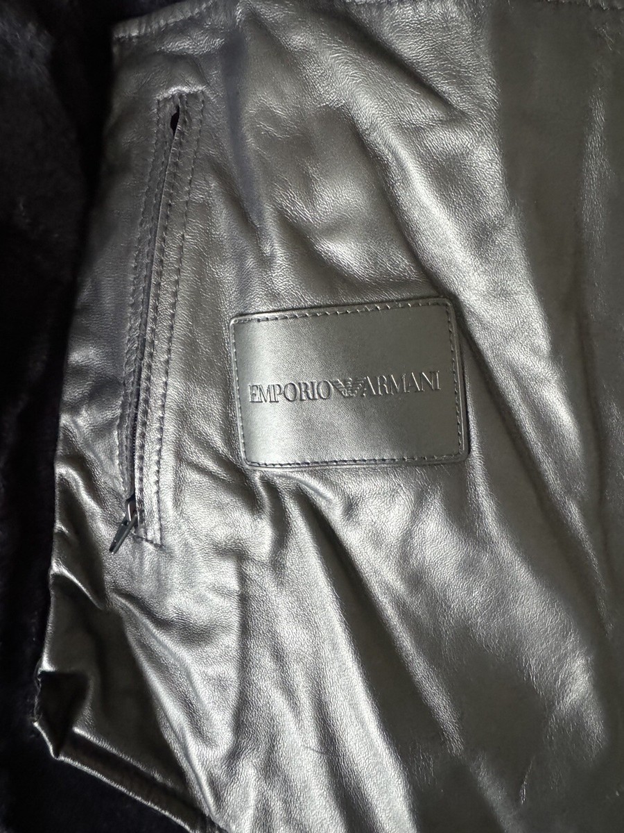 Emporio Armani Sheepskin Coat - 01L50P/01P55 - Black - Size