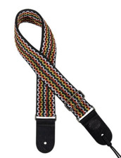 Gaucho Guitar Strap Multi Coloured 2" Wide Hendrix Style Jacquard Weave