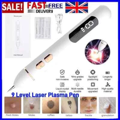 9 Level Laser Plasma Pen Mole Removal Dark Spot Remover Skin Wart Tag Tattoo