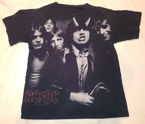 AC/DC Angus Young Devil Horns Black T-shirt Highway T… - Gem