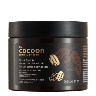 3 x 200ml  Coffee Body Polish  Coconut & Shea Butter.  Vegan Exfoliating Scrub