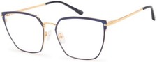 CAPRI OPTICS DICAPRIO DC356 WOMEN'S EYEGLASSES 55-16-145 BLUE/GOLD W/ SOFT CASE