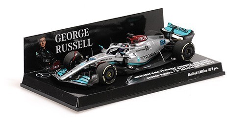 F1 W13 Minichamps 1/43 Mercedes Russell 2022 : réplique de collection haute précision en métal