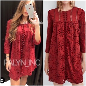 zara striped dress with pom poms