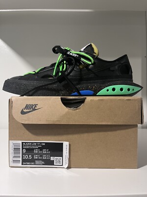 Nike Blazer Low 77 x Off-White Black US 9 Deadstock DH7863-001 Virgil Abloh